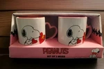 Peanuts Snoopy Valentine Day Heart Handle W/ Woodstock Ceramic Mugs (set Of 2). Fixed Price $28.05.