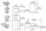 C.r. Laurence 0P28NHA Crl Aluminum Offset Reversible Pivot With 1/8" Recess. Fixed Price $25.00.
