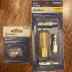 Kobalt 3/8-IN Brass Automotive 4-PIECE Coupler/plug Kit #0177219 + Ball Chuck. Fixed Price $13.99.