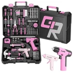 Grenpro Pink Tool Drill Set, 188PCS Kit For Home With Cordless .... Fixed Price $86.15.