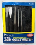 Pittsburgh Industrial 10 Piece Jumbo Punch And Chisel Set 669214. Fixed Price $18.99.