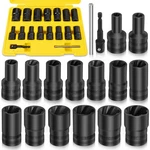 Topec 17PCS Lug Nut Extractor Set, 1/2" Drive Locking Removal Tool, 8.... Fixed Price $86.70.