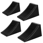 4 Pack Heavy Duty Wheel Chocks, Solid Rubber Rv For Trailers, Bla.... Fixed Price $36.61.