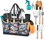 9-PIECE Heavy Duty Garden Hand Tool Set Rust-proof With Organizer Bag Gift Women. Fixed Price $63.99.