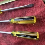 Vintage Heavy Duty Pratt-read Usa Flat Slotted 3/8"X 12 Screwdrivers. Fixed Price $42.00.
