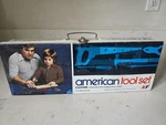 Vintage 1960'S Toy American Set Metal Case & Some Included Usa. Fixed Price $12.00.
