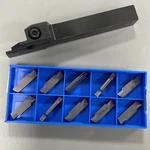 Lathe Cut-off Grooving Parting Tool Holder+ 10PCS MGMN300 Insert Blades Wrench. Fixed Price $21.00.