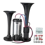12V 120DB Air Horn Dual Trumpets, Super Loud Electric Train Kit With. Fixed Price $33.01.
