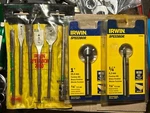 8 Piece Irwin Speedbor 2000 Flat Wood Drill Bit Set Forstner. Fixed Price $13.50.