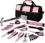 Pink Tool Kit, 263-PIECE Home Repairing Set With Wide Mouth Open Storage Ba. Fixed Price $60.99.