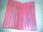 11 Pcs Nicholson 37392 Xf 5-1/2 In Assorted Round Handle Needle Files Set. Fixed Price $130.00.