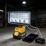 Led Work For Dewalt 20V Battery, 90W Flashlight With Usb Charging Port. Fixed Price $16.99.