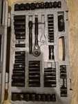 Stanley Black Chrome Socket Set. Fixed Price $32.00.