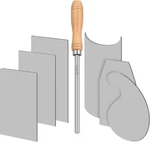 Therwen Scraper Burnisher And 6 Pcs Multi-shaped Set Silver. Fixed Price $24.12.