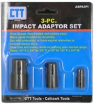 Piece Cal Hawk Tools ASPA3PI Impact Adaptor Set Socket Driver 1/4" 3/8" 1/2". Fixed Price $16.50.