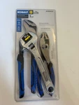 Kobalt 3PC Pliers & Adjustable Set 8IN WRENCH/10IN Groove Joint. Fixed Price $25.30.