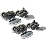 Smooth Set Of 4 New Oval Metal Alloy Double Wheel Shower Door Rollers 23MM. Fixed Price $17.94.