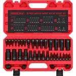 Sedy 36 Pcs Hex Bit Impact Socket Set Sae Metric Cr-v Steel With Adapters Black. Fixed Price $68.99.