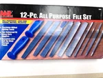 12 Piece All Purpose File Set 6" 8" 10" With Handles Tape Mill Round Mit 6665. Fixed Price $19.95.