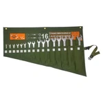 Bull Tools Roll Up Bag Organizer 16 Pockets Metric & Sae Wrench. Fixed Price $19.69.