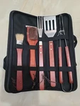 True Living Outdoors 5-PC Bbq Grill Tool Set With Carrying Case. Fixed Price $28.00.