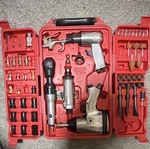 Mastergrip 71 Piece Air Tool Kit Blow Molded Case Impact Ratchet Grinder Hammer. Fixed Price $60.00.