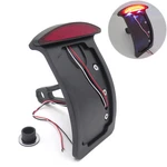 Black Curved Side Mount License Plate Bracket W/ Led Tail Light 7/8" Or 1" Axle. Fixed Price $54.99.