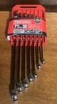 Craftsman Gunmetal Chrome Metric Long Panel Combination Wrench Set 7PC CMMT87011. Fixed Price $37.50.