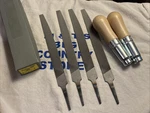 Nicholson Usa 4 Pack 8" Knife 2ND Second Cut File 06930 W/ Wooden Handles. Fixed Price $116.55.