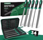 Professional Metal File Set 34PCS Industrial Grade High Carbon STEEL,5 Shapes (f. Fixed Price $43.82.