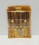 Vtg General Tools Usa Wood Carving Set 6PC.#1290 Gouges Chisels V-parting Read. Fixed Price $25.00.