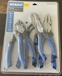 Kobalt 5 Piece Pliers 0464614 Slip Joint Linesman Long Nose Diagonal. Fixed Price $24.99.