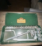 Indestro Socket Wrench Set 25 Piece Original Metal Box Made Chicago, Usa. Fixed Price $129.99.