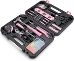 Household Tool Kit With Storage Case, 142 Piece, Pink, 13.39 X 9.25 2.95 Inch. Fixed Price $40.99.
