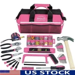 201 Piece Household Tool Kit W/ Sturdy Bag Home Repair Diy Projects Pink. Fixed Price $44.70.