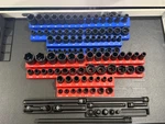 Harbor Freight Quinn 1/2" + 3/8 Master Impact Socket Set Organization Bins. Fixed Price $110.00.