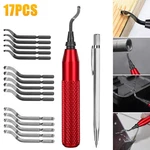 Deburring Tool W/ 15 High Speed Steel Removal Blades Pointed Cutter Pen Kit. Fixed Price $15.97.