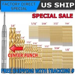 100PCS Drill Set 1/16"-3/8" Hss Titanium Multi Twist Metal Tools. Fixed Price $14.95.