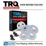 Trq Brake Rotor Drilled Slotted Coated & Ceramic Pad Front Rear Kit. Fixed Price $254.95.