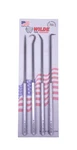 Wilde 4PC Hook & Pick Set Straight Right Curved Aluminum Handle Made Usa. Fixed Price $16.94.