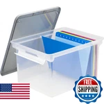 Storex Portable Tote Locking Handles Letter Legal Files 18.5X14.25X10.88 Cl. Fixed Price $43.55.