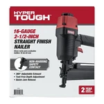 New Hyper Tough HTFN64 16-GAUGE 2-1/2" Straight Finish Pneumatic Nailer Air Tool. Fixed Price $50.00.