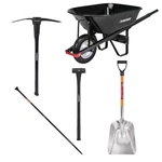 Husky San Angelo Grip Scoop Shovel Pick Mattock Wheelbarrow Sledgehammer. Fixed Price $224.17.
