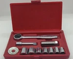 Vtg Master Mechanic 3/8" Drive Socket & Ratchet Set, 5/8 Spark Plug. Fixed Price $33.15.