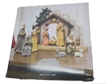 Nicholas Square Christmas Nativity Set 10 Piece Ceramic Kohls New Open Box. Fixed Price $48.88.