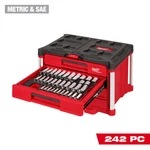 Milwaukee 48-22-9491 242 Piece Mechanics Tool Set Packout Drawers Ratchets. Fixed Price $1252.68.