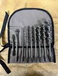 Vintage 9 Piece Set Lakeside Auger Drill Brace & Tool Storage Roll!. Fixed Price $65.00.