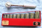Wright Tool 304 3/8" Drive Deep Socket Set - 7/8" 9 Pc With Tray & Ratchet. Fixed Price $116.99.