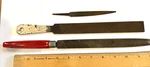 3 Vintage Files: Smooth 8" W/ Plastic Handle; Heller Nucut 11.5" Flat; +. Fixed Price $13.95.