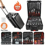 Box With Tools 909PCS Household Set Aluminum Trolley Case. Fixed Price $98.00.